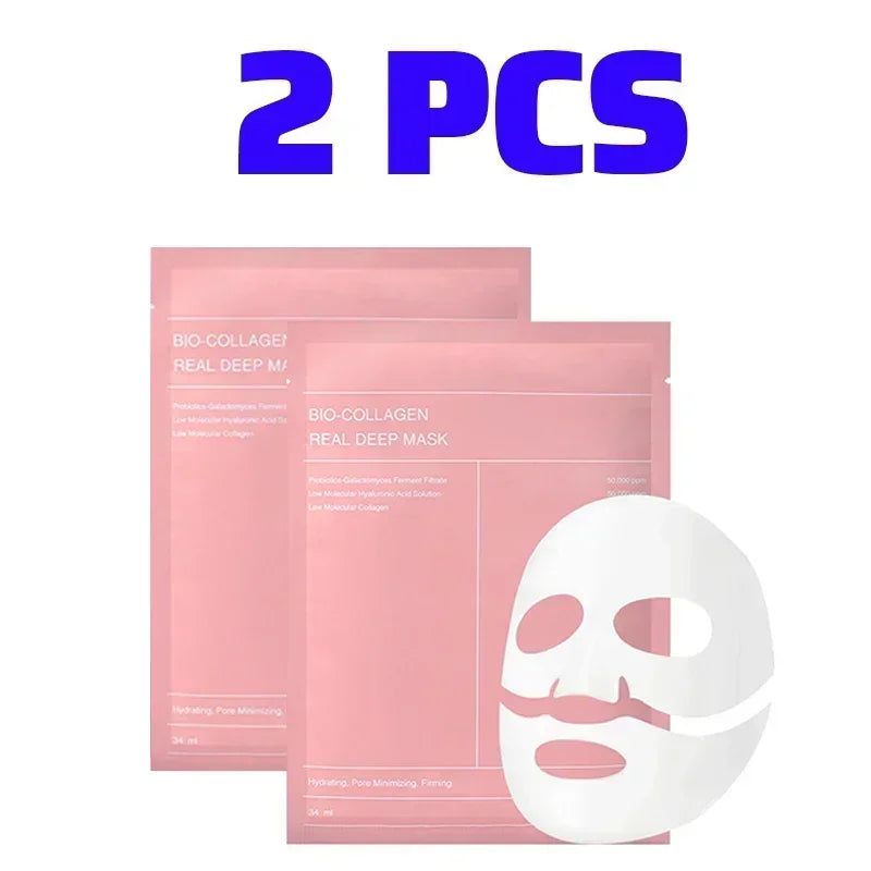 Split Collagen Facial Mask Moisturizing Lasting Deep Hydrating Brighten Shrink Pores Firming Skin Care Gel Masks Nourish Beauty