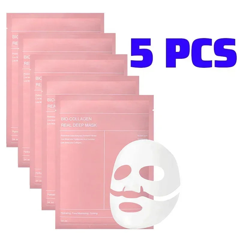 Split Collagen Facial Mask Moisturizing Lasting Deep Hydrating Brighten Shrink Pores Firming Skin Care Gel Masks Nourish Beauty