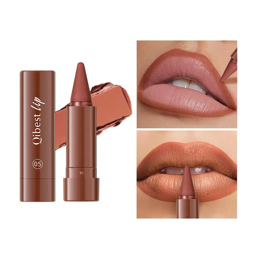 Creion Contur Buze Mat – Rezistent la Transfer, Ruj Lichid Waterproof, Roșu Sexy