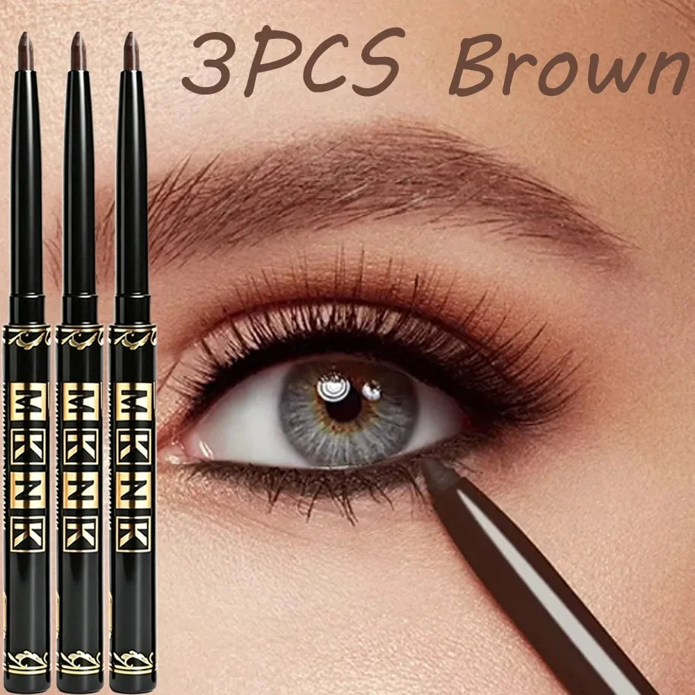 Set 3 Eyelinere Gel Retractabile – Mat, Waterproof, Pigment Intens, Aplicare Precisă