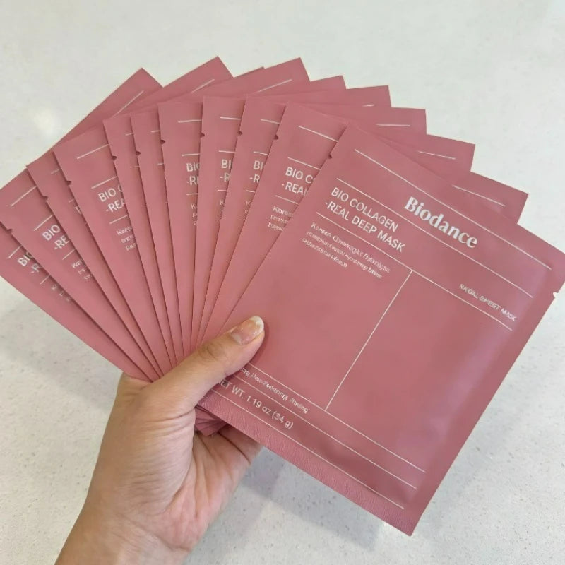 Split Collagen Facial Mask Moisturizing Lasting Deep Hydrating Brighten Shrink Pores Firming Skin Care Gel Masks Nourish Beauty