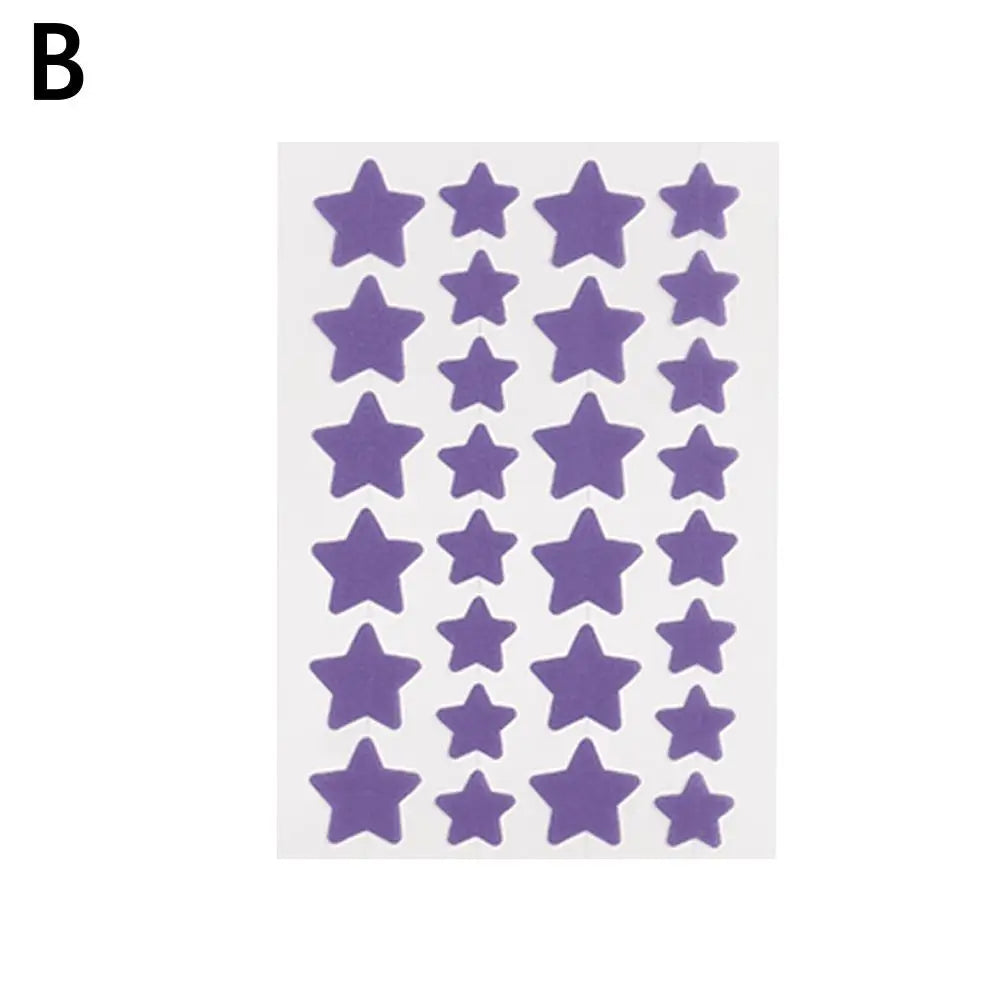 28Pcs Colorful Cute Star Shaped Acne Sticker Invisible Acne Cover Pimple Patch Skin Care