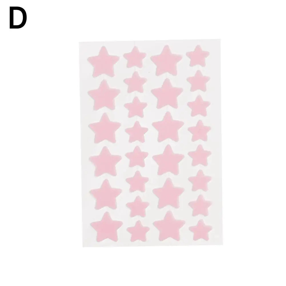 28Pcs Colorful Cute Star Shaped Acne Sticker Invisible Acne Cover Pimple Patch Skin Care