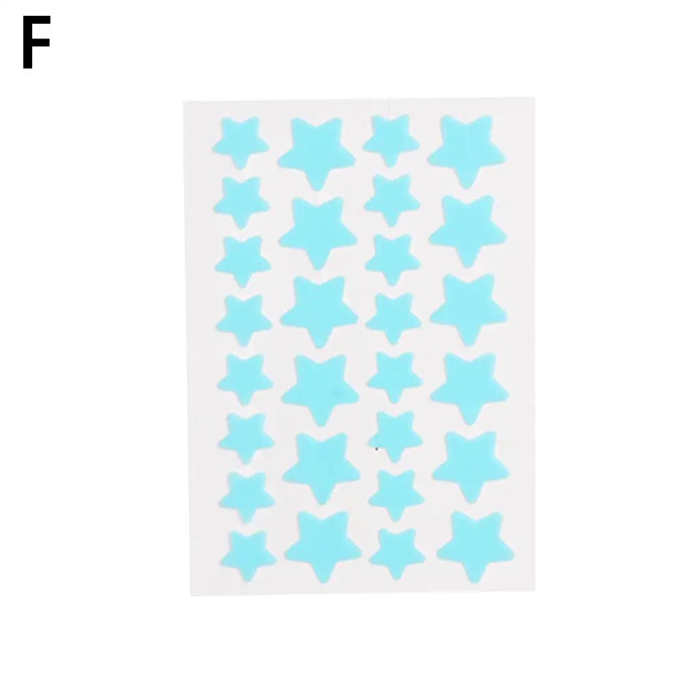 28Pcs Colorful Cute Star Shaped Acne Sticker Invisible Acne Cover Pimple Patch Skin Care