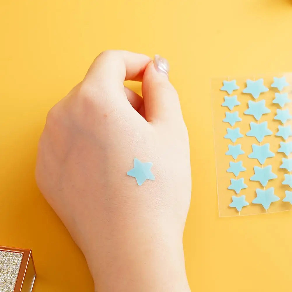 28Pcs Colorful Cute Star Shaped Acne Sticker Invisible Acne Cover Pimple Patch Skin Care