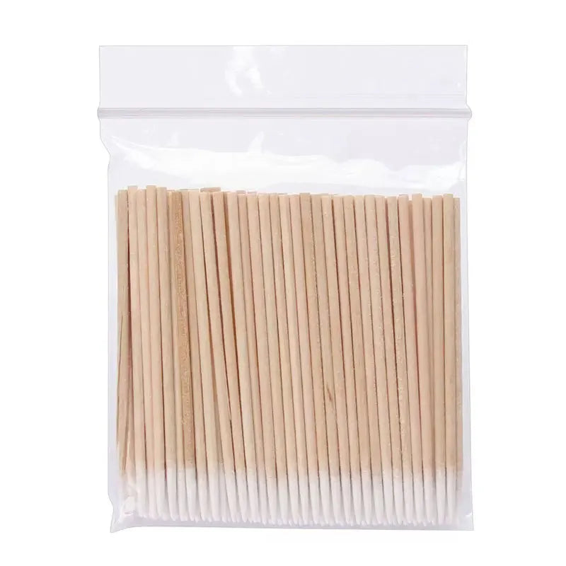 Bețișoare din Lemn pentru Extensii Gene – Set 100/200/1000 buc, Pensule Cosmetice Descartabile
