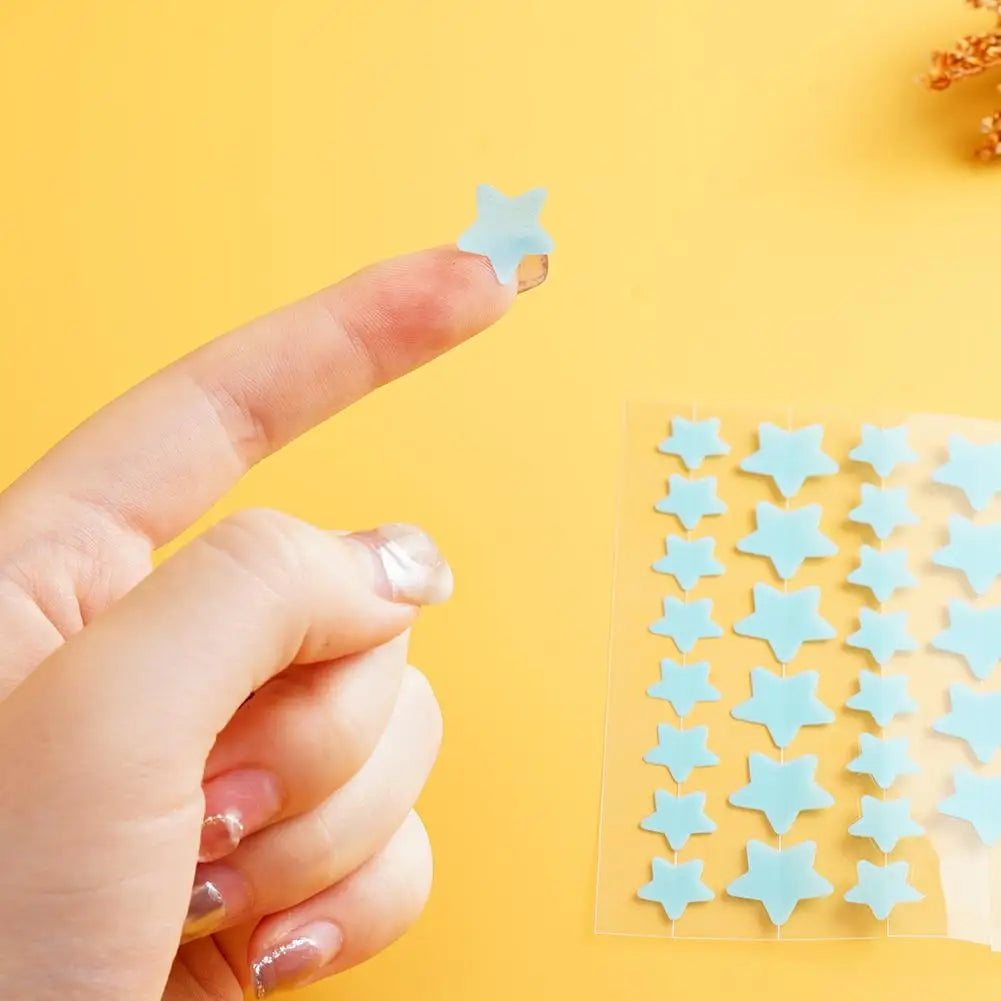 28Pcs Colorful Cute Star Shaped Acne Sticker Invisible Acne Cover Pimple Patch Skin Care