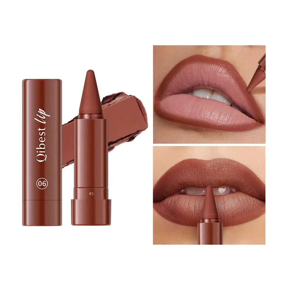 Creion Contur Buze Mat – Rezistent la Transfer, Ruj Lichid Waterproof, Roșu Sexy