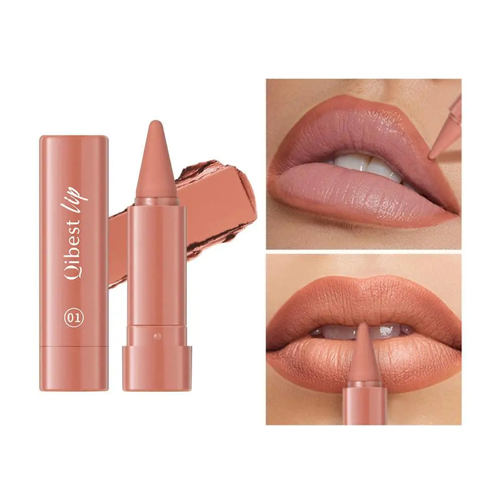 Creion Contur Buze Mat – Rezistent la Transfer, Ruj Lichid Waterproof, Roșu Sexy