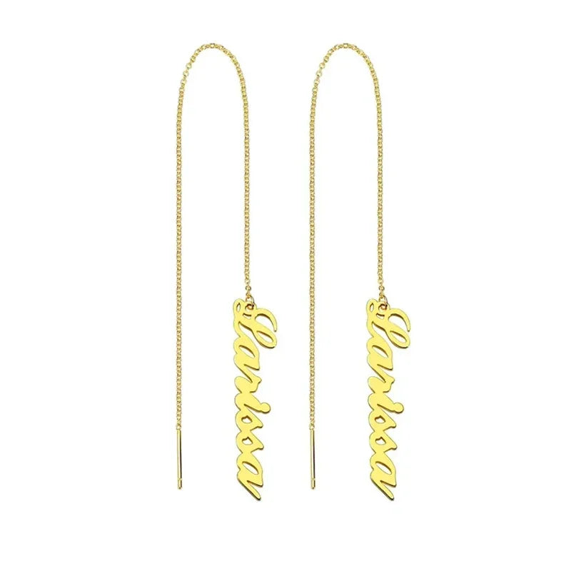 Cercei Personalizați cu Nume – Inox Gold, Rose Gold, Argintiu
